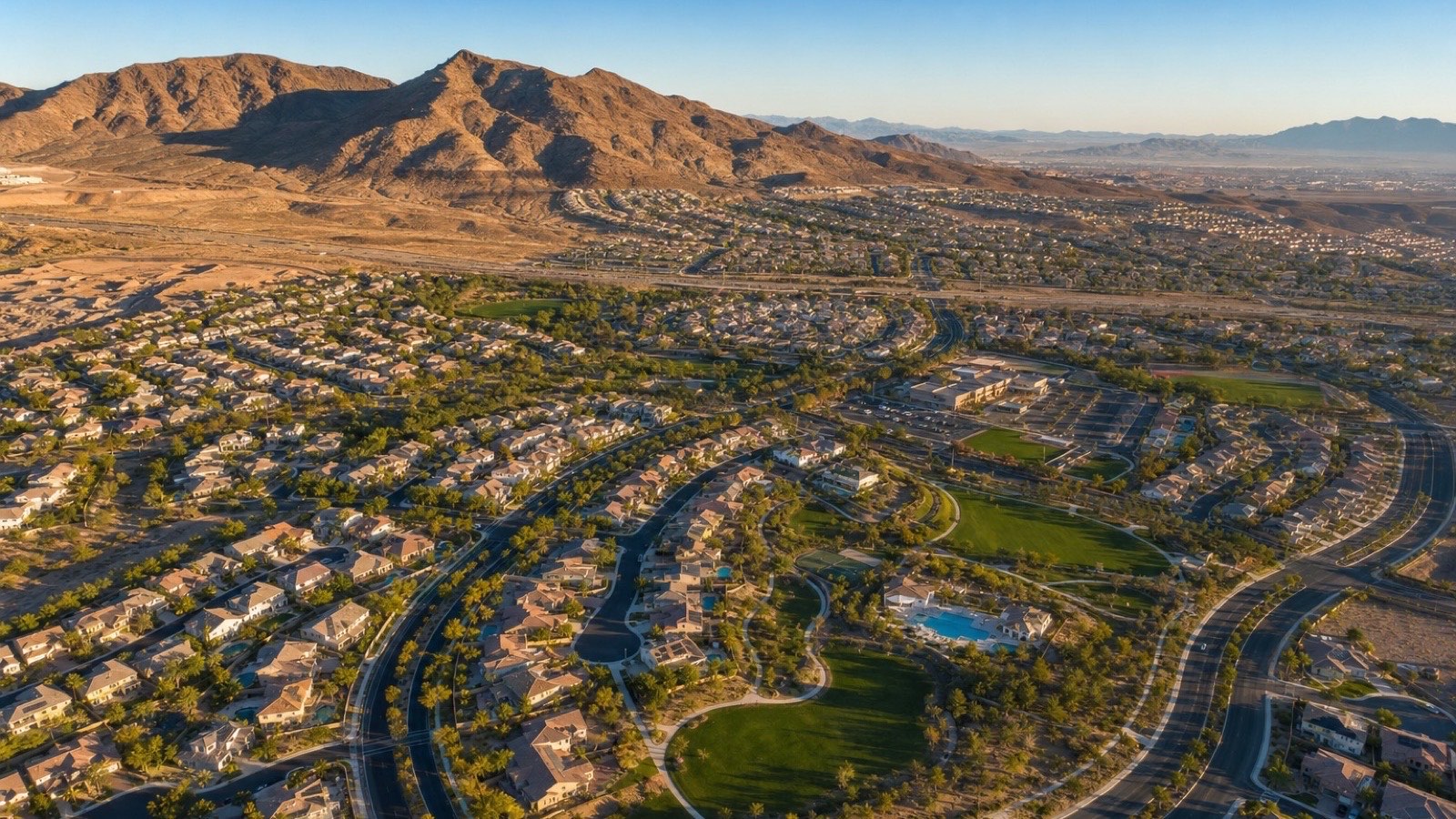 Anthem Country Club Henderson custom estate home with desert landscaping and mountain views — buyers in Henderson HOA communities must review reserve studies before closing